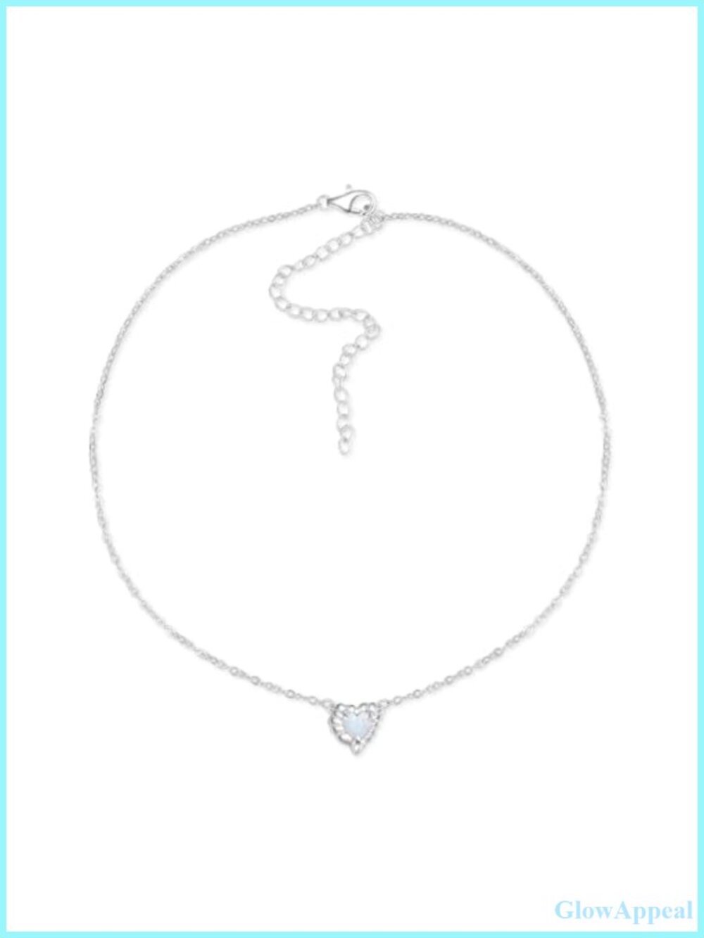 Opal Heart Pendant Necklace Earrings Set Brass Studs Wedding Birthday